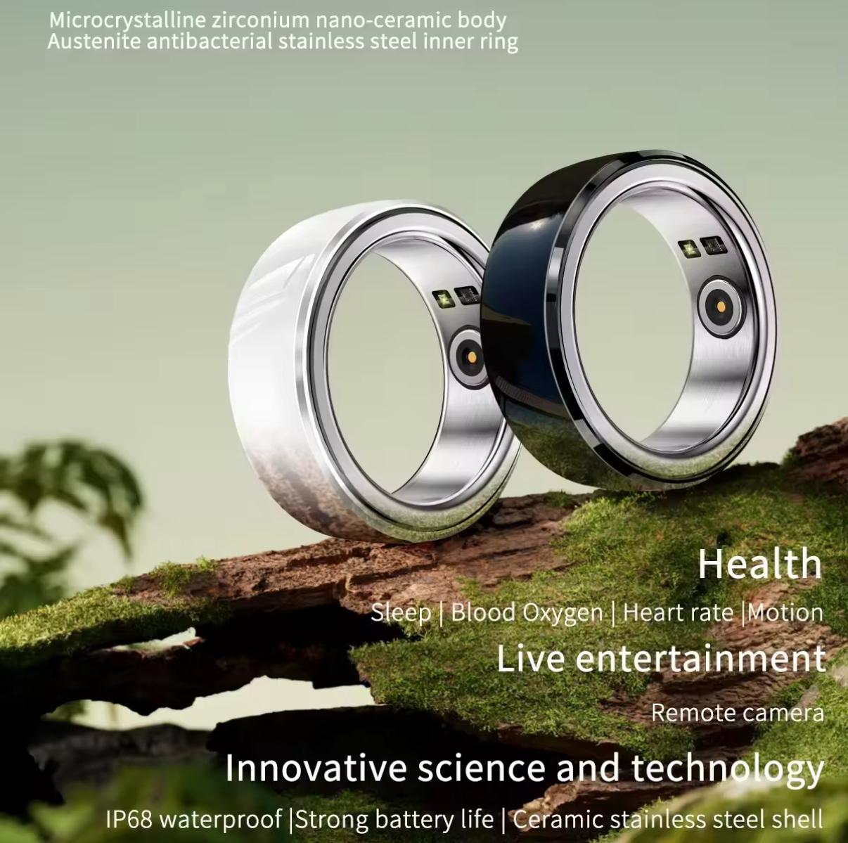 💍🌊 2025 Smart Ring – 5ATM Wasserdicht ❤️ EKG & Schlafanalyse | Fitness-Tracker 🏃 | 30 Tage Akku ⚡ | Edelstahl ✨