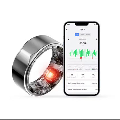 💍🌊 2025 Smart Ring – 5ATM Wasserdicht ❤️ EKG & Schlafanalyse | Fitness-Tracker 🏃 | 30 Tage Akku ⚡ | Edelstahl ✨