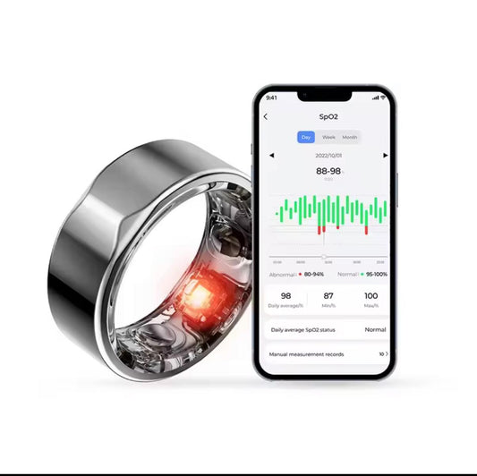 💍🌊 2025 Smart Ring – 5ATM Wasserdicht ❤️ EKG & Schlafanalyse | Fitness-Tracker 🏃 | 30 Tage Akku ⚡ | Edelstahl ✨